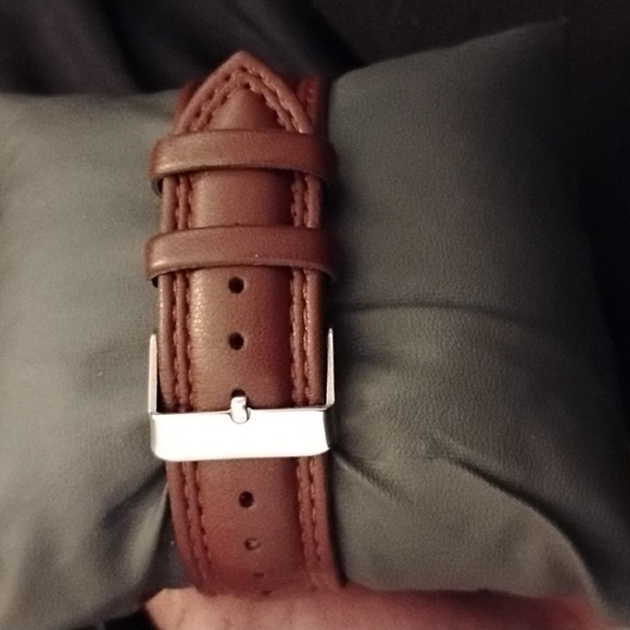 Van Heusen Men's watch fully banded strap on brown blue silver any size os - Picture 6 of 9